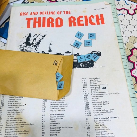 VTG Rise Decline Of Third 3rd Reich Avalon Hill Bookcase Game 2nd Ed 1974 WWII - Picture 6 of 8